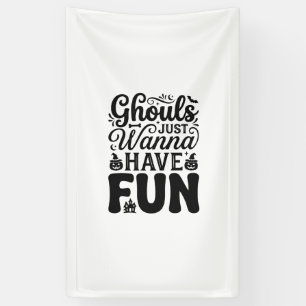 Ghouls wollen nur Spaß haben Vintage Halloween SVG Banner