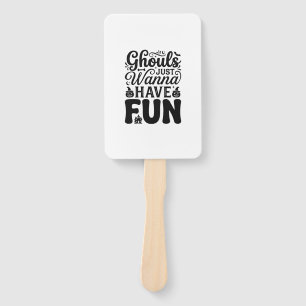 Ghouls wollen nur Spaß haben Vintage Halloween SVG Fächer