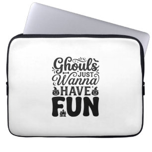 Ghouls wollen nur Spaß haben Vintage Halloween SVG Laptopschutzhülle