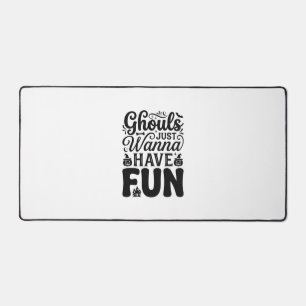 Ghouls wollen nur Spaß haben Vintage Halloween SVG Schreibtischunterlage
