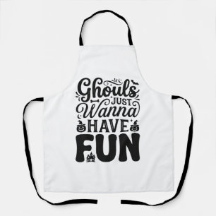 Ghouls wollen nur Spaß haben Vintage Halloween SVG Schürze