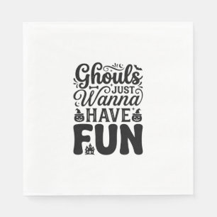 Ghouls wollen nur Spaß haben Vintage Halloween SVG Serviette