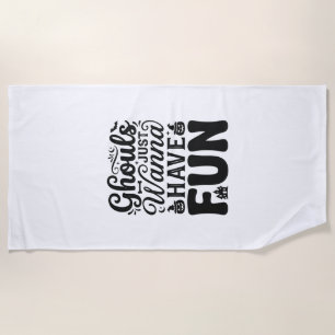 Ghouls wollen nur Spaß haben Vintage Halloween SVG Strandtuch