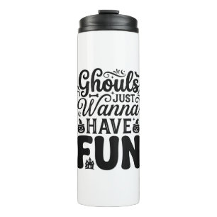 Ghouls wollen nur Spaß haben Vintage Halloween SVG Thermosbecher