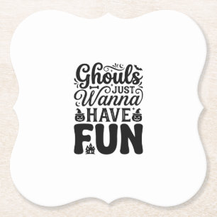 Ghouls wollen nur Spaß haben Vintage Halloween SVG Untersetzer