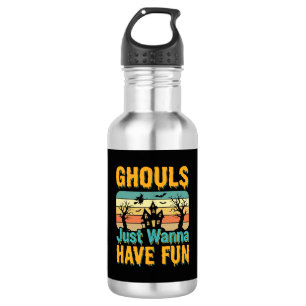 Ghouls wollen nur Spaß Halloween-Design_1 Edelstahlflasche