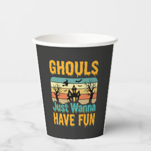 Ghouls wollen nur Spaß Halloween-Design_1 Pappbecher
