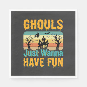 Ghouls wollen nur Spaß Halloween-Design_1 Serviette