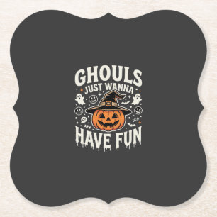 Ghouls wollen nur Spaß Halloween-Kürbis Untersetzer