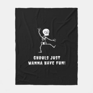 Ghouls wollen Spaß haben - Fledermäuse, Stiefel Bo Fleecedecke