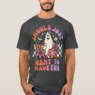 Ghouls Wollte einfach, lustige Girls Floral Gh T-Shirt