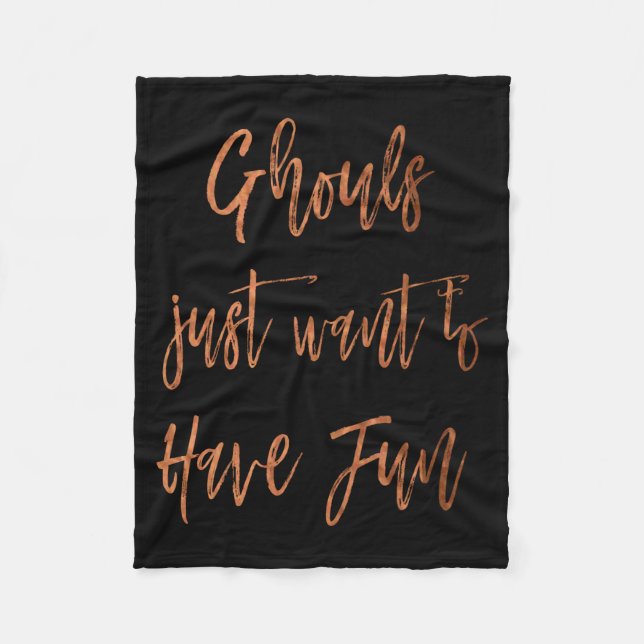 Ghouls Wollte nur, Spaß Halloween-Decken zu haben Fleecedecke (Vorderseite)