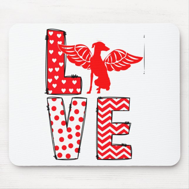Ghound Valentines Day Love Valentine Cute Heart  Mousepad (Vorne)