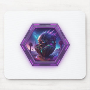 Ghul tritt aus Pod in trostloser Landschaft Mousepad