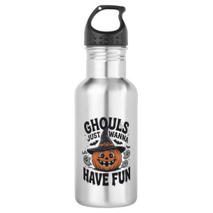 Ghule wollen nur Spaß haben Halloween-Kürbis-Geist Edelstahlflasche