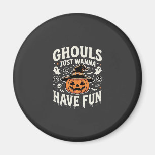 Ghule wollen nur Spaß Halloween-Kürbis Magnet