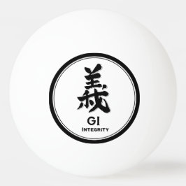 GI Integrität Bushido Samurai Kanji Tattoo Tischtennisball