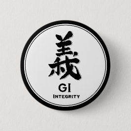 GI Integrität Bushido Tusamurai Kanji Button