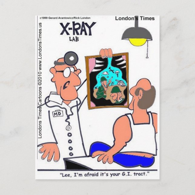 GI Tract Funny Gastrointestinal Medizinische T-Shi Postkarte (Vorderseite)
