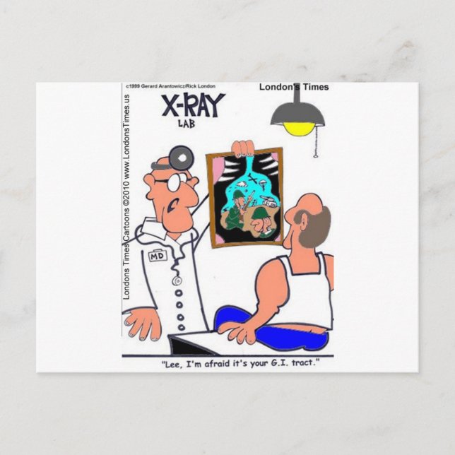 GI Tract Funny Gastrointestinal Medizinische T-Shi Postkarte (Vorderseite)