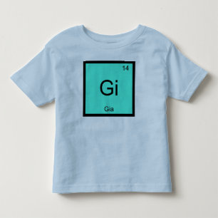 Gia Name Chemie Element Periodensystem Kleinkind T-shirt