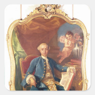 Giacomo Casanova Quadratischer Aufkleber