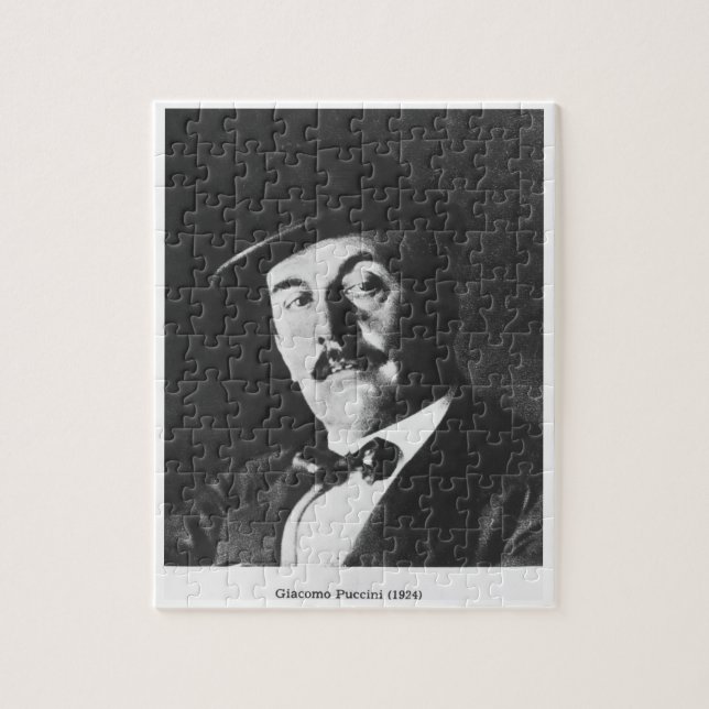 Giacomo Puccini (1858-1924) 1924 (photolitho) (b/w Puzzle (Vertikal)