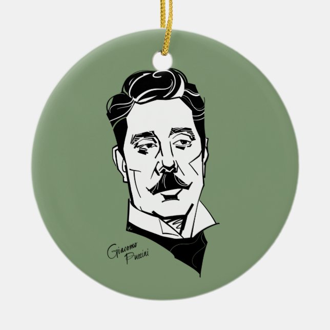 Giacomo Puccini Keramik Ornament (Vorne)
