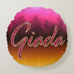 Giada Vorname Name golden pink Kissen