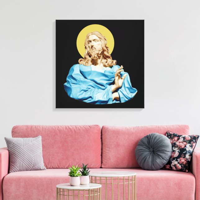 Gian Lorenzo Bernini Büste von Christus 1679 Leinwanddruck (Insitu (Wohnzimmer))