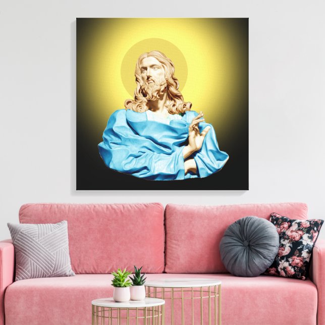 Gian Lorenzo Bernini Büste von Christus 1679 Leinwanddruck (Insitu (Wohnzimmer))
