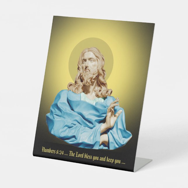 Gian Lorenzo Bernini Büste von Christus 1679 Sockelschild (Vorderseite)