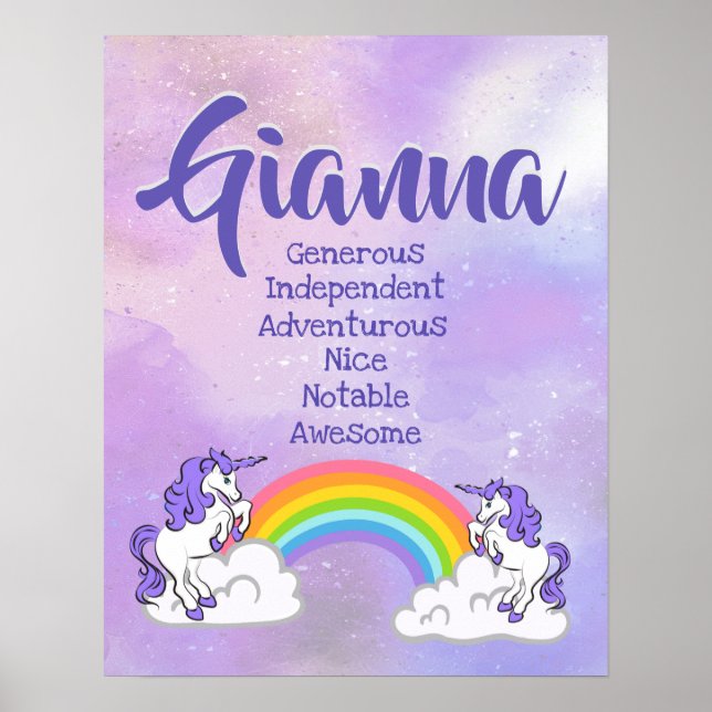 Gianna Name Poster (Vorne)