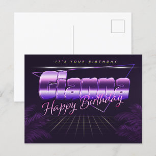 Gianna Name Vorname lila Postkarte Geburtstag