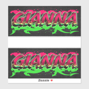 Gianna Vorname Name Graffiti Aufkleber Sticker