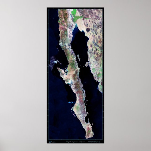 Giant 29"x68,5 Baja California Satellitenposter Poster (Vorne)