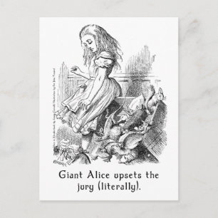 Giant Alice macht die Jury (buchstäblich) auf den  Postkarte