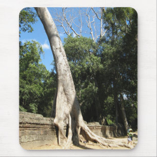 Giant Banyan Tree ... Ta Prohm Temple, Kambodscha Mousepad