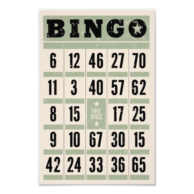 GIANT BINGO CARD FOTODRUCK (Vorne)