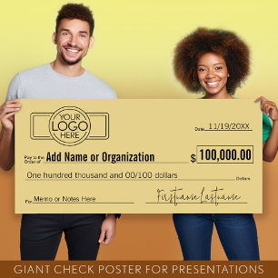 Giant Blank Karo für Verlosungen, Preise, Wohltäti Poster