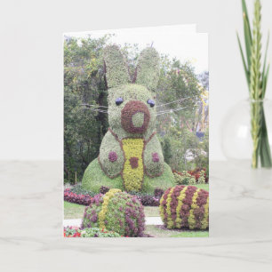 Giant Bunny topiary Feiertagskarte