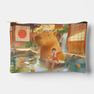 Giant Capybara - Hot Spring Illustration Zubehörtasche