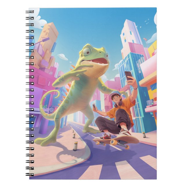 Giant Chameleon - City Illustration Notizblock (Vorderseite)