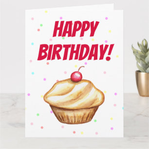 Giant Funny Cupcake Happy Birthday Card Karte