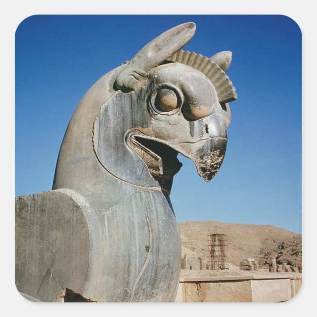 Giant griffin, Persisch, c.516-465 v. Chr. Quadratischer Aufkleber (Vorderseite)