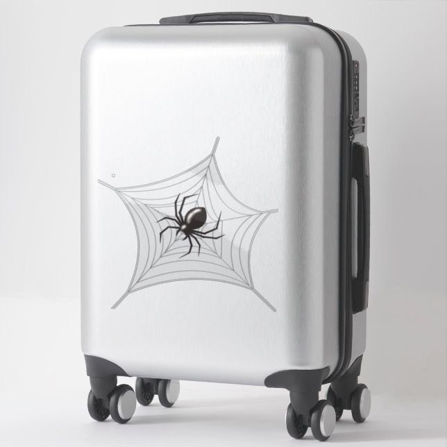 Giant Halloween Spider im Netz Aufkleber (Koffer)
