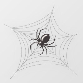 Giant Halloween Spider im Netz Fensteraufkleber