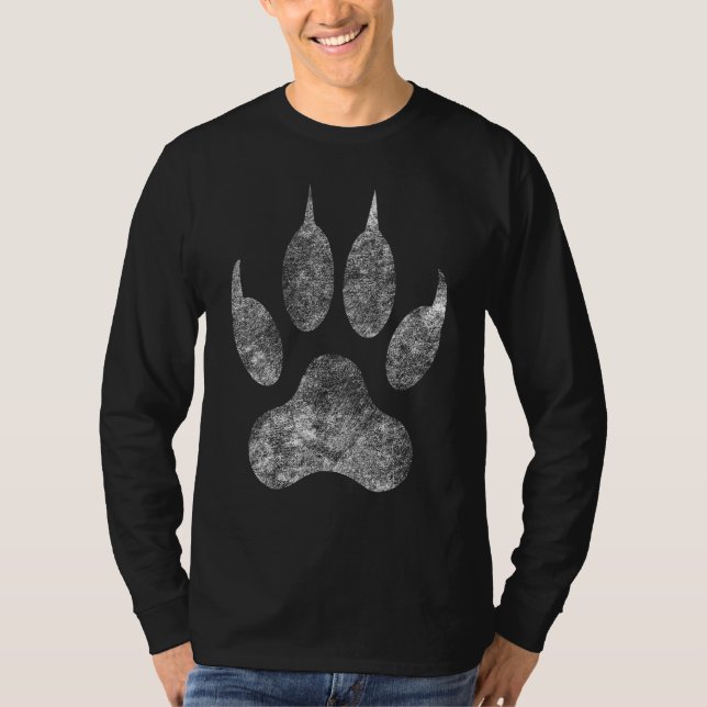 Giant Lion Paw Footprint T-Shirt (Vorderseite)