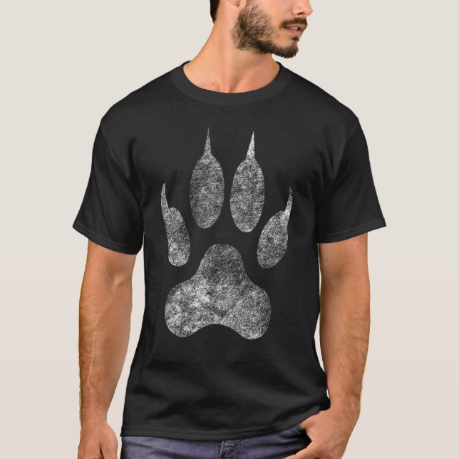 Giant Lion Paw Footprint T-Shirt (Vorderseite)