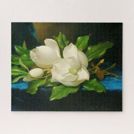 Giant Magnolias auf einem blauen Samttuch (Heade) Puzzle